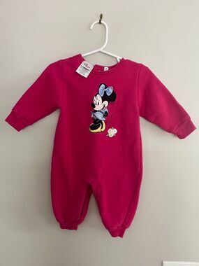 Vintage Disney Store Embroidered Minnie Mouse Romper  90's / Y2K